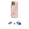 MARSİLYAN™- iPhone 13 Pro Kılıf Nova Işık Prime - Siyah 3D Antistatik Seramik Nano Ekran Koruyucu + Renkli Kamera Lens Koruma Cam - MI