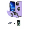 MARSİLYAN™- iPhone 13 Pro Kılıf Odak Form Prime - Şeffaf 360 Full Body Arka Koruyucu + Renkli Kamera Lens Koruma Cam - SI