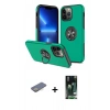 MARSİLYAN™- iPhone 13 Pro Kılıf Odak Form Prime - Şeffaf 360 Full Body Arka Koruyucu + Renkli Kamera Lens Koruma Cam - SI