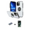 MARSİLYAN™- iPhone 13 Pro Kılıf Odak Form Prime - Şeffaf 360 Full Body Arka Koruyucu + Renkli Kamera Lens Koruma Cam - YL