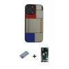 MARSİLYAN™- iPhone 13 Pro Kılıf Odak Klasik Serisi - Şeffaf 360 Full Body Arka Koruyucu + Shine Kamera Lens Koruma Cam - PE