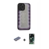 MARSİLYAN™- iPhone 13 Pro Kılıf Odak Klasik Serisi - Şeffaf 360 Full Body Arka Koruyucu + Renkli Kamera Lens Koruma Cam - MI