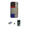 MARSİLYAN™- iPhone 13 Pro Kılıf Odak Klasik Serisi - Şeffaf 360 Full Body Arka Koruyucu + Renkli Kamera Lens Koruma Cam - SI
