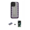 MARSİLYAN™- iPhone 13 Pro Kılıf Odak Klasik Serisi - Şeffaf 360 Full Body Arka Koruyucu + Renkli Kamera Lens Koruma Cam - TU