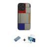 MARSİLYAN™- iPhone 13 Pro Kılıf Odak Klasik Serisi - Siyah 3D Antistatik Seramik Nano Ekran Koruyucu + Shine Kamera Lens Koruma Cam - PE