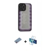 MARSİLYAN™- iPhone 13 Pro Kılıf Odak Klasik Serisi - Siyah 3D Antistatik Seramik Nano Ekran Koruyucu + Shine Kamera Lens Koruma Cam - PE