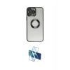 MARSİLYAN™- iPhone 13 Pro Kılıf Pusula Form - Siyah 3D Antistatik Seramik Nano Ekran Koruyucu