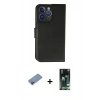 MARSİLYAN™- iPhone 13 Pro Kılıf Siluet Işık Serisi - Şeffaf 360 Full Body Arka Koruyucu + Pembe Shine Kamera Lens Koruma Cam