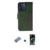 MARSİLYAN™- iPhone 13 Pro Kılıf Siluet Işık Serisi - Şeffaf 360 Full Body Arka Koruyucu + Pembe Shine Kamera Lens Koruma Cam
