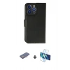 MARSİLYAN™- iPhone 13 Pro Kılıf Siluet Işık Serisi - Siyah 3D Antistatik Seramik Nano Ekran Koruyucu + Renkli Kamera Lens Koruma Cam - PE