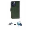 MARSİLYAN™- iPhone 13 Pro Kılıf Siluet Işık Serisi - Siyah 3D Antistatik Seramik Nano Ekran Koruyucu + Renkli Kamera Lens Koruma Cam - YL