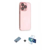 MARSİLYAN™- iPhone 13 Pro Kılıf Siluet Minimal Özel Seri - Siyah 3D Antistatik Seramik Nano Ekran Koruyucu + Shine Kamera Lens Koruma Cam - GI