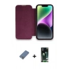 MARSİLYAN™- iPhone 13 Pro Kılıf Siluet Minimal Serisi - Şeffaf 360 Full Body Arka Koruyucu + Açık Yeşil Metal Kamera Lens Koruma Cam