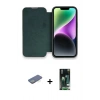 MARSİLYAN™- iPhone 13 Pro Kılıf Siluet Minimal Serisi - Şeffaf 360 Full Body Arka Koruyucu + Renkli Kamera Lens Koruma Cam - YL