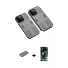 MARSİLYAN™- iPhone 13 Pro Kılıf Ufuk Doku Prime - Şeffaf 360 Full Body Arka Koruyucu + Renkli Kamera Lens Koruma Cam - PE