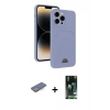 MARSİLYAN™- iPhone 13 Pro Kılıf Vadi Çizgi Prime - Şeffaf 360 Full Body Arka Koruyucu + Renkli Kamera Lens Koruma Cam - MI