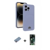 MARSİLYAN™- iPhone 13 Pro Kılıf Vadi Çizgi Prime - Şeffaf 360 Full Body Arka Koruyucu + Shine Kamera Lens Koruma Cam - PE