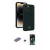 MARSİLYAN™- iPhone 13 Pro Kılıf Vadi Çizgi Prime - Şeffaf 360 Full Body Arka Koruyucu + Renkli Kamera Lens Koruma Cam - TU