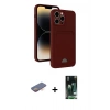 MARSİLYAN™- iPhone 13 Pro Kılıf Vadi Çizgi Prime - Şeffaf 360 Full Body Arka Koruyucu + Renkli Kamera Lens Koruma Cam - TU