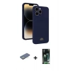 MARSİLYAN™- iPhone 13 Pro Kılıf Vadi Çizgi Prime - Şeffaf 360 Full Body Arka Koruyucu + Renkli Kamera Lens Koruma Cam - YL