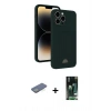 MARSİLYAN™- iPhone 13 Pro Kılıf Vadi Çizgi Prime - Şeffaf 360 Full Body Arka Koruyucu + Renkli Kamera Lens Koruma Cam - YL