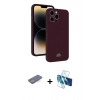 MARSİLYAN™- iPhone 13 Pro Kılıf Vadi Çizgi Prime - Siyah 3D Antistatik Seramik Nano Ekran Koruyucu + Renkli Kamera Lens Koruma Cam - MI