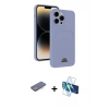 MARSİLYAN™- iPhone 13 Pro Kılıf Vadi Çizgi Prime - Siyah 3D Antistatik Seramik Nano Ekran Koruyucu + Renkli Kamera Lens Koruma Cam - MI