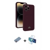 MARSİLYAN™- iPhone 13 Pro Kılıf Vadi Çizgi Prime - Siyah 3D Antistatik Seramik Nano Ekran Koruyucu + Shine Kamera Lens Koruma Cam - PE