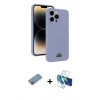 MARSİLYAN™- iPhone 13 Pro Kılıf Vadi Çizgi Prime - Siyah 3D Antistatik Seramik Nano Ekran Koruyucu + Shine Kamera Lens Koruma Cam - PE