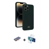MARSİLYAN™- iPhone 13 Pro Kılıf Vadi Çizgi Prime - Siyah 3D Antistatik Seramik Nano Ekran Koruyucu + Renkli Kamera Lens Koruma Cam - TU