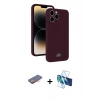 MARSİLYAN™- iPhone 13 Pro Kılıf Vadi Çizgi Prime - Siyah 3D Antistatik Seramik Nano Ekran Koruyucu + Renkli Kamera Lens Koruma Cam - TU