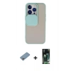 MARSİLYAN™- iPhone 13 Pro Kılıf Vadi Çizgi - Şeffaf 360 Full Body Arka Koruyucu + Shine Kamera Lens Koruma Cam - GI