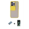 MARSİLYAN™- iPhone 13 Pro Kılıf Vadi Çizgi - Şeffaf 360 Full Body Arka Koruyucu + Shine Kamera Lens Koruma Cam - GI