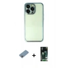 MARSİLYAN™- iPhone 13 Pro Kılıf Vadi Minimal - Şeffaf 360 Full Body Arka Koruyucu + Shine Kamera Lens Koruma Cam - GI