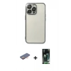 MARSİLYAN™- iPhone 13 Pro Kılıf Vadi Minimal - Şeffaf 360 Full Body Arka Koruyucu + Renkli Kamera Lens Koruma Cam - TU