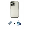 MARSİLYAN™- iPhone 13 Pro Kılıf Vadi Minimal - Siyah 3D Antistatik Seramik Nano Ekran Koruyucu + Shine Kamera Lens Koruma Cam - GI