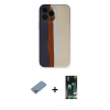 MARSİLYAN™- iPhone 13 Pro Kılıf Yadigar Çizgi - Şeffaf 360 Full Body Arka Koruyucu + Shine Kamera Lens Koruma Cam - GI