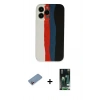 MARSİLYAN™- iPhone 13 Pro Kılıf Yadigar Çizgi - Şeffaf 360 Full Body Arka Koruyucu + Shine Kamera Lens Koruma Cam - PE