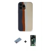 MARSİLYAN™- iPhone 13 Pro Kılıf Yadigar Çizgi - Şeffaf 360 Full Body Arka Koruyucu + Shine Kamera Lens Koruma Cam - PE