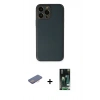 MARSİLYAN™- iPhone 13 Pro Kılıf Yadigar Klasik - Şeffaf 360 Full Body Arka Koruyucu + Renkli Kamera Lens Koruma Cam - PE