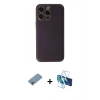 MARSİLYAN™- iPhone 13 Pro Kılıf Yadigar Klasik - Siyah 3D Antistatik Seramik Nano Ekran Koruyucu + Shine Kamera Lens Koruma Cam - GI