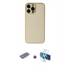 MARSİLYAN™- iPhone 13 Pro Kılıf Yadigar Klasik - Siyah 3D Antistatik Seramik Nano Ekran Koruyucu + Sarı Renkli Kamera Lens Koruma Cam