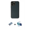 MARSİLYAN™- iPhone 13 Pro Kılıf Yadigar Klasik - Siyah 3D Antistatik Seramik Nano Ekran Koruyucu + Shine Kamera Lens Koruma Cam - PE