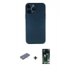 MARSİLYAN™- iPhone 13 Pro Kılıf Yadigar Yansıma Serisi - Şeffaf 360 Full Body Arka Koruyucu + Mavi Renkli Kamera Lens Koruma Cam