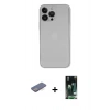 MARSİLYAN™- iPhone 13 Pro Kılıf Yadigar Yansıma Serisi - Şeffaf 360 Full Body Arka Koruyucu + Mavi Renkli Kamera Lens Koruma Cam