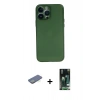 MARSİLYAN™- iPhone 13 Pro Kılıf Yadigar Yansıma Serisi - Şeffaf 360 Full Body Arka Koruyucu + Renkli Kamera Lens Koruma Cam - YL