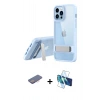 MARSİLYAN™- iPhone 13 Pro Kılıf Yadigar Yansıma - Siyah 3D Antistatik Seramik Nano Ekran Koruyucu + Renkli Kamera Lens Koruma Cam - PE