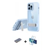 MARSİLYAN™- iPhone 13 Pro Kılıf Yadigar Yansıma - Siyah 3D Antistatik Seramik Nano Ekran Koruyucu + Renkli Kamera Lens Koruma Cam - SI