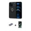 MARSİLYAN™- iPhone 13 Pro Kılıf Yankı Form Prime - Şeffaf 360 Full Body Arka Koruyucu + Renkli Kamera Lens Koruma Cam - SI