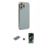 MARSİLYAN™- iPhone 13 Pro Kılıf Yankı Serisi - Şeffaf 360 Full Body Arka Koruyucu + Renkli Kamera Lens Koruma Cam - SI